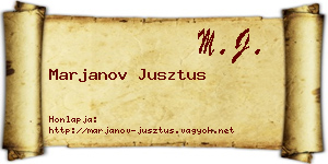 Marjanov Jusztus névjegykártya